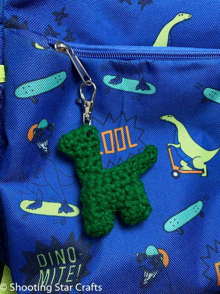 Crochet Dinosaur Keychain